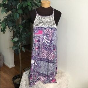 Apt 9 Chemise Woman’s small multi colored floral print handkerchief hem